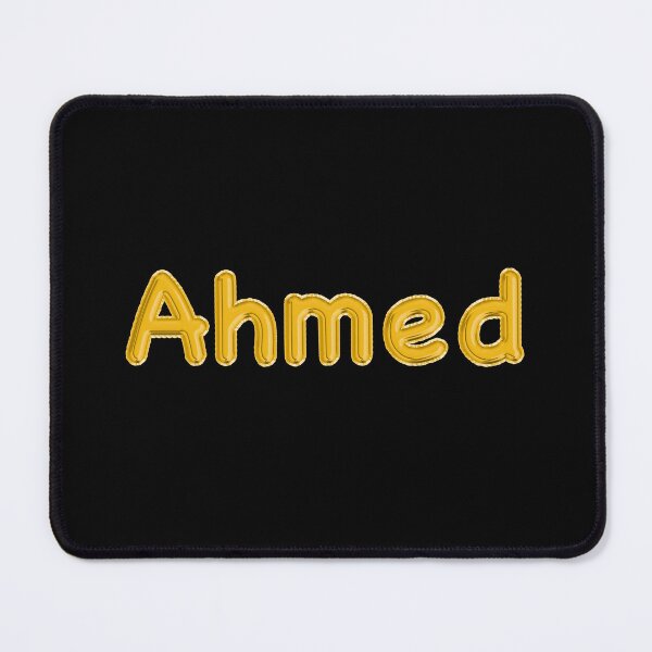 Item preview, Golden Balloon Ahmed Name Label (Black) designed and sold by NormadWorld.