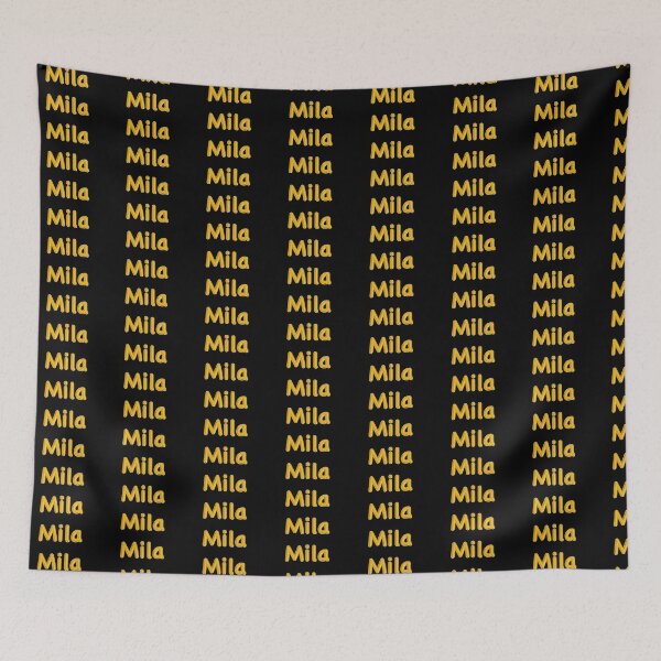 Item preview, Golden Balloon Mila Name Label (Black) designed and sold by NormadWorld.