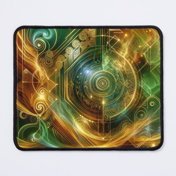 Item preview, Contemporary Green Gold Circle Centre designed and sold by Kiwiaroha.