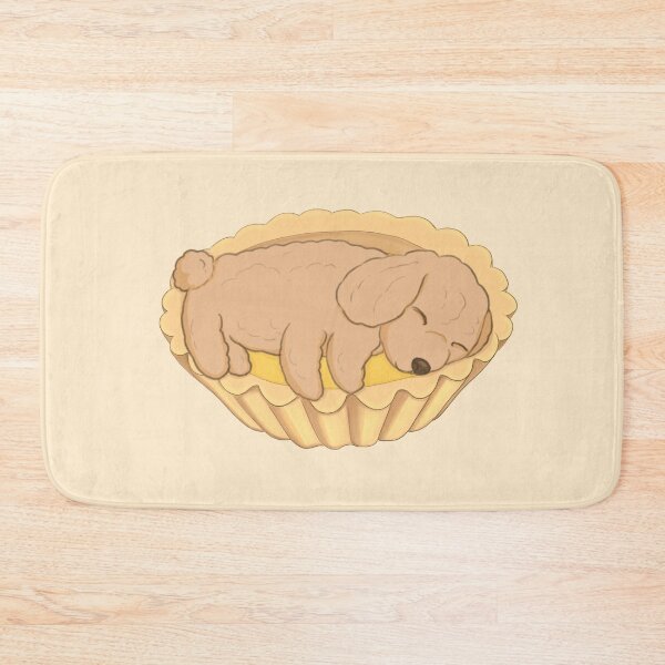 Item preview, Sweet egg tart dessert with poodle designed and sold by ShibaInuArt.
