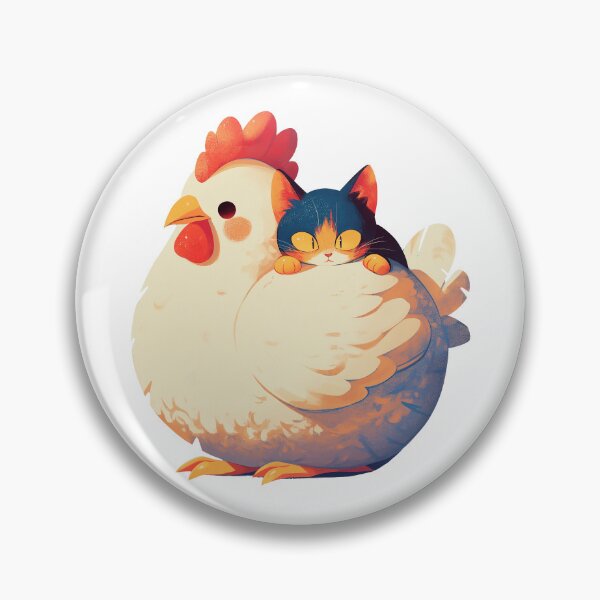 Item preview, Cat on Chicken Cartoon designed and sold by Bwittaya.