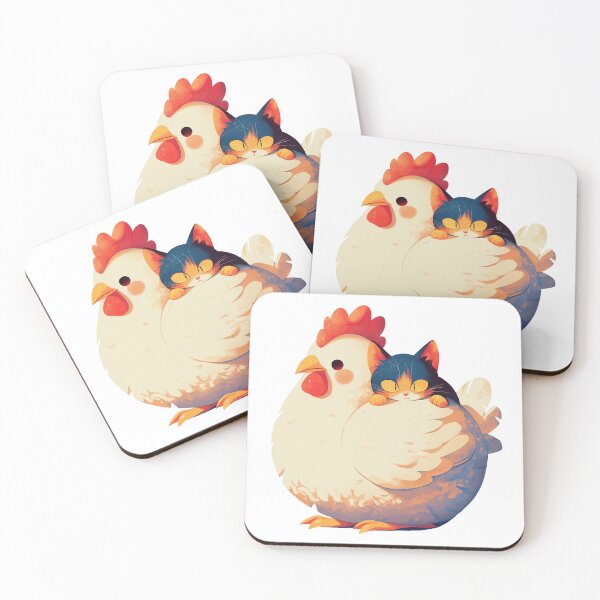 Item preview, Cat on Chicken Cartoon designed and sold by Bwittaya.