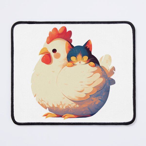 Item preview, Cat on Chicken Cartoon designed and sold by Bwittaya.