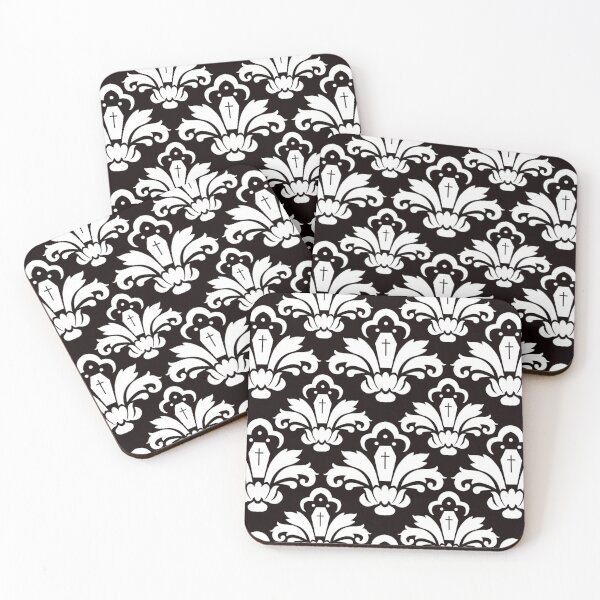 Item preview, Rococo Coffin Damask designed and sold by pewpewprinters.