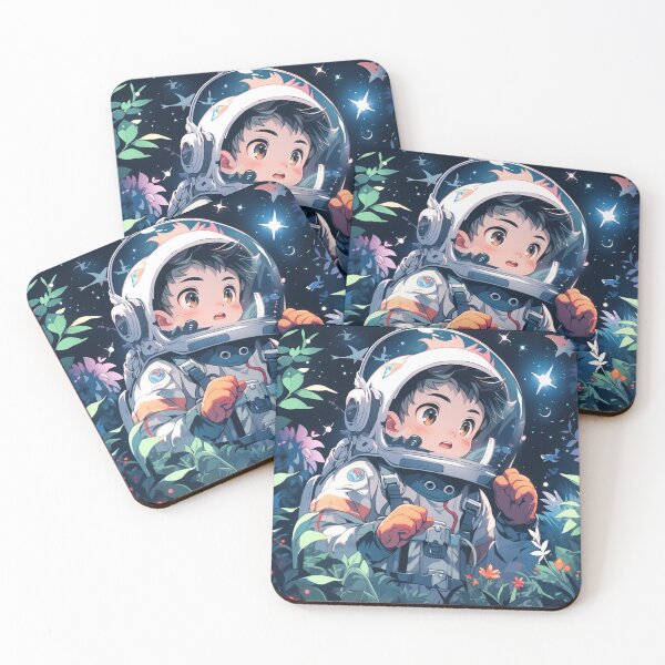 Item preview, Cute anime boy astronaut  designed and sold by sereneprint.
