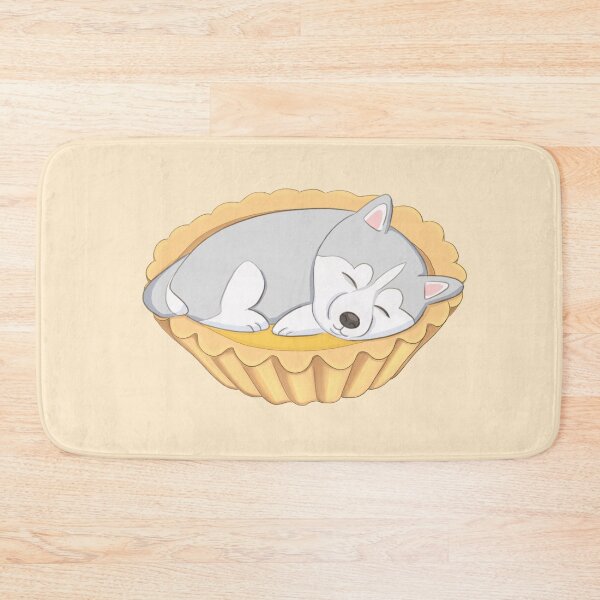 Item preview, Sweet egg tart dessert with husky designed and sold by ShibaInuArt.