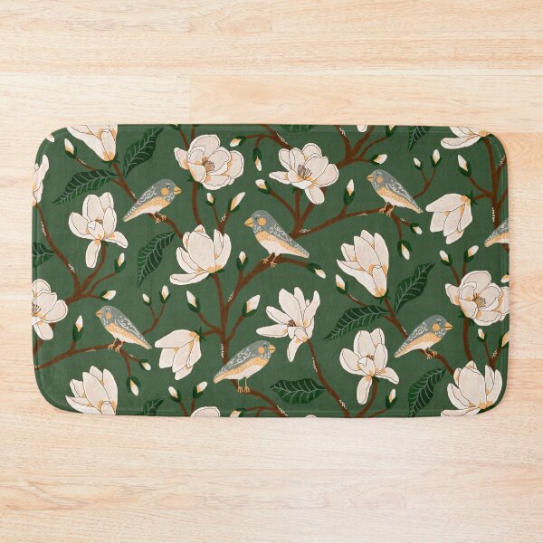 Item preview, Hand-Painted Magnolia & Songbird Chinoiserie Pattern designed and sold by Ema Tudose.