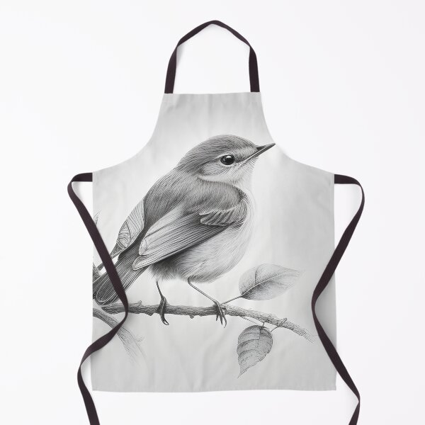 Item preview, Black and White Bird Pencil Drawing designed and sold by Pencil-Art.