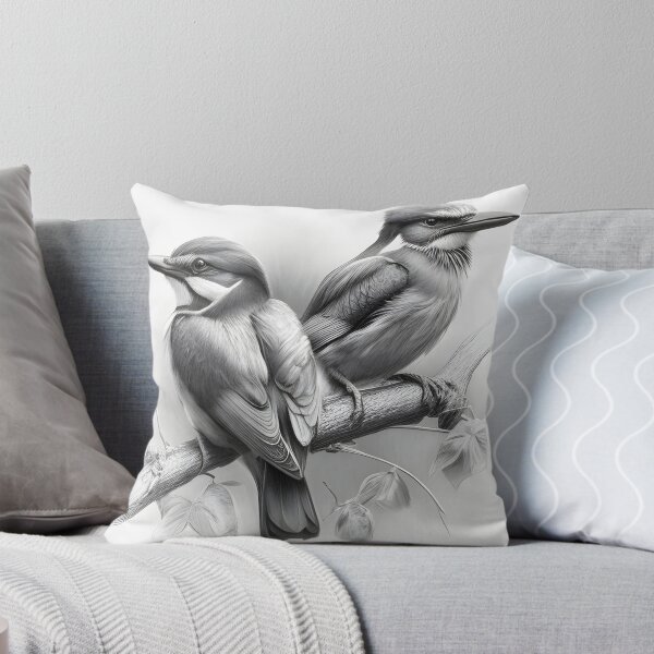 Item preview, Black and White Bird Pencil Drawing designed and sold by Pencil-Art.