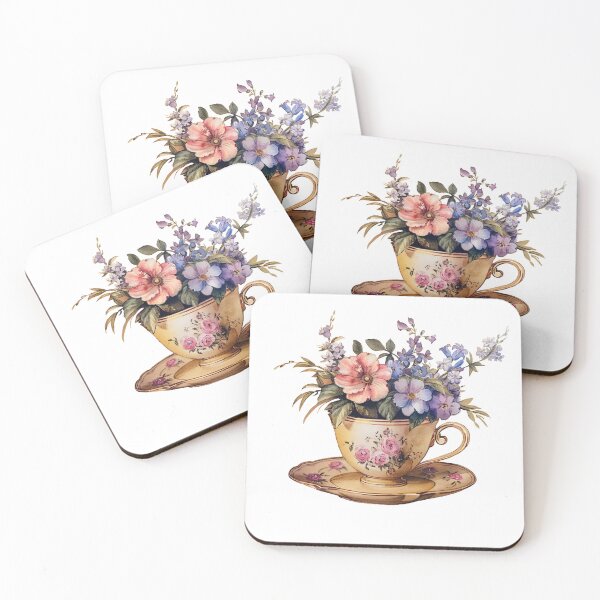 Item preview, D Vintage teacup with beautiful floral. designed and sold by Chomchol.