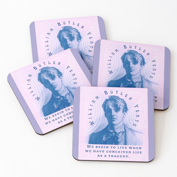Item preview, William Butler Yeats portrait and quote: We begin to live when we have conceived life as a tragedy. designed and sold by artbleed.