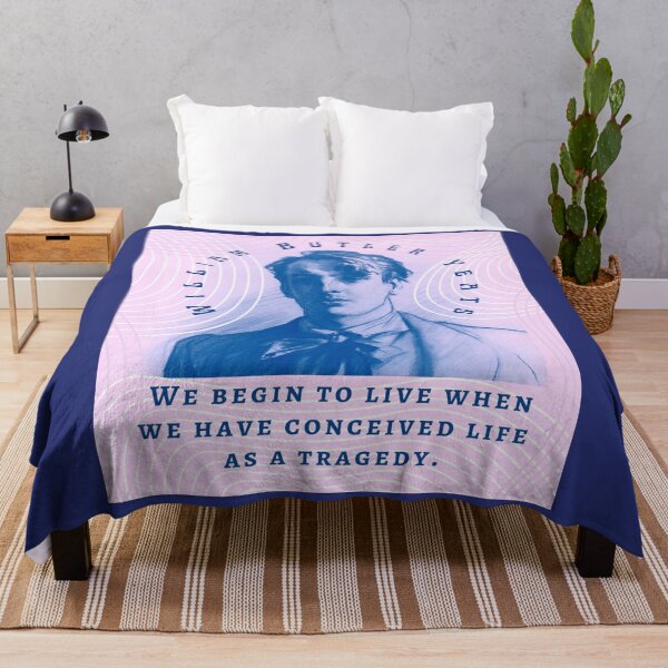 Item preview, William Butler Yeats portrait and quote: We begin to live when we have conceived life as a tragedy. designed and sold by artbleed.