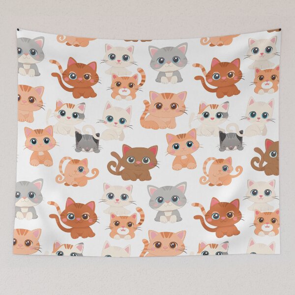 Item preview, Cartoon Kittens Seamless Pattern No.4 designed and sold by Primprapar.