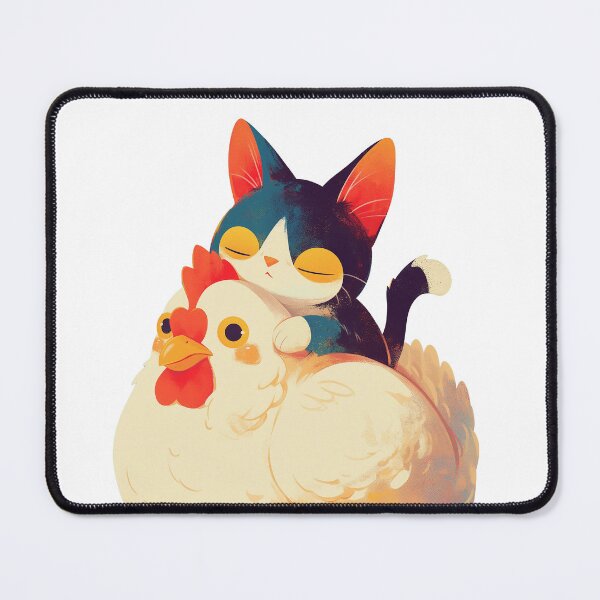 Item preview, Cat on Chicken Cartoon designed and sold by Bwittaya.