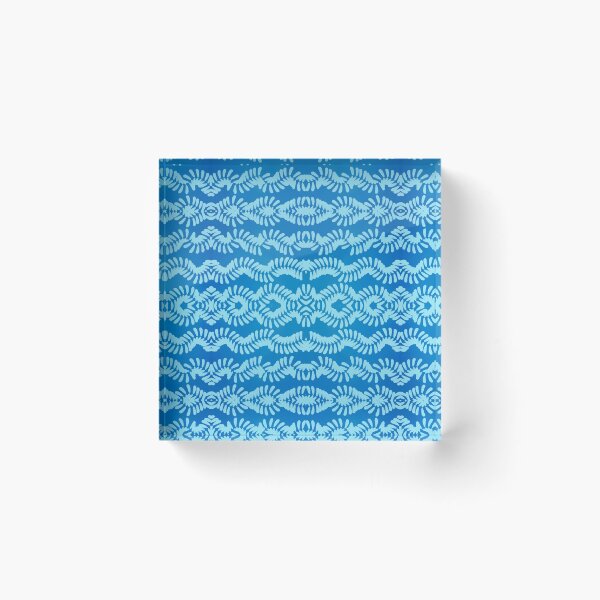 Item preview, Blue wavy seamless pattern designed and sold by Fantacaroo Designs.