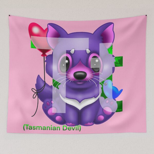 Item preview, Weird Animals A-Z Tasmanian Devil designed and sold by MetroInk.
