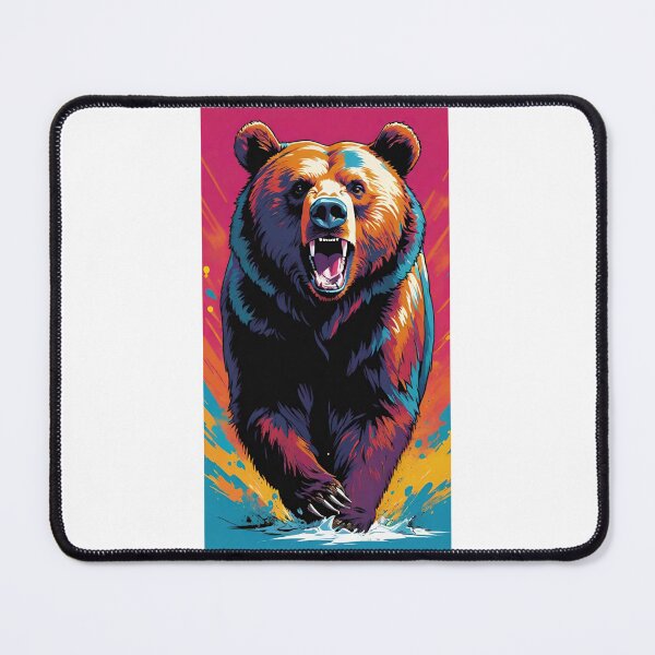 Item preview, Grizzly Bear running colourful designed and sold by GrizzlyCollective.