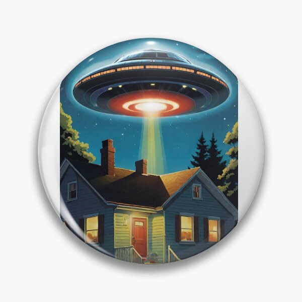 Item preview, Celestial Abduction: UFO Over Home designed and sold by GrizzlyCollective.