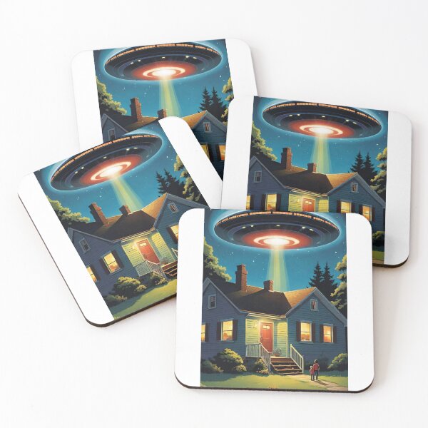 Item preview, Celestial Abduction: UFO Over Home designed and sold by GrizzlyCollective.
