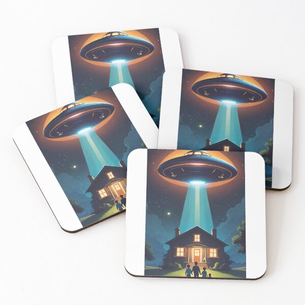 Item preview, Family Witness: UFO Abduction Over Home designed and sold by GrizzlyCollective.