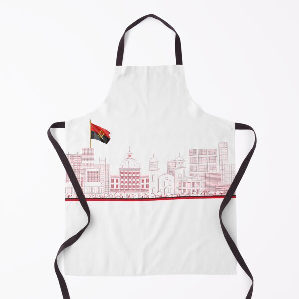 Item preview, Buildings and landmarks of Angola in design with the flag of Angola designed and sold by Pixelaire.