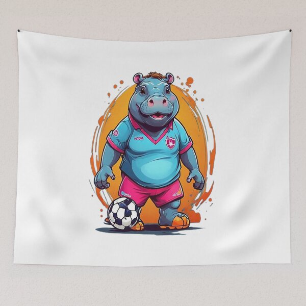Item preview, FOOTBALLER HIPPO designed and sold by likbatonboot.