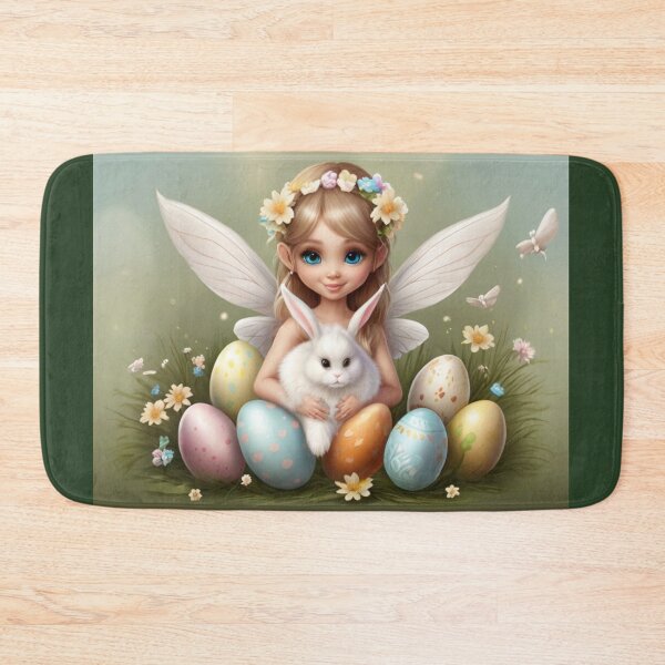 Item preview,  Petite Fairy with White Rabbit and Easter Eggs designed and sold by T-shirtMill.