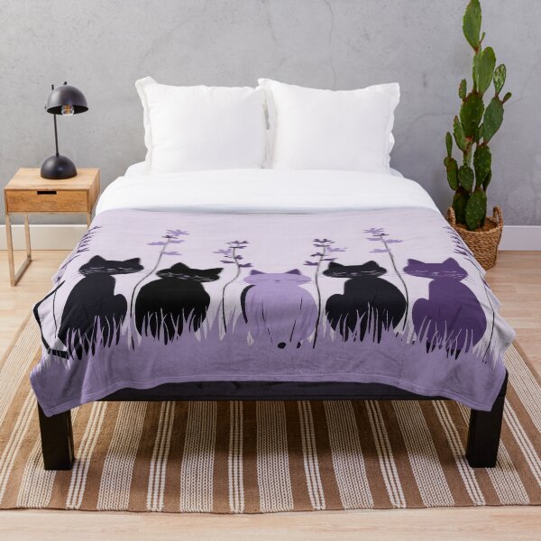 Item preview, Lavender with cats designed and sold by FlowersColorful.