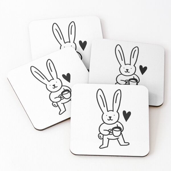 Item preview, Lovely rabbit with his coffee designed and sold by Dailykindness.