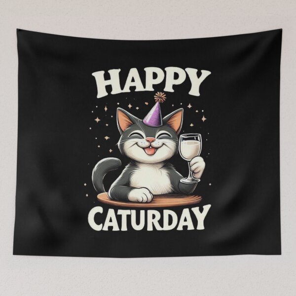 Item preview, Happy Caturday designed and sold by Myra365Art.
