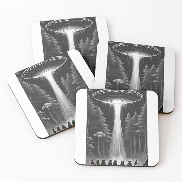 Item preview, Shadows of the Unknown: UFOs and Aliens Amidst the Trees designed and sold by GrizzlyCollective.