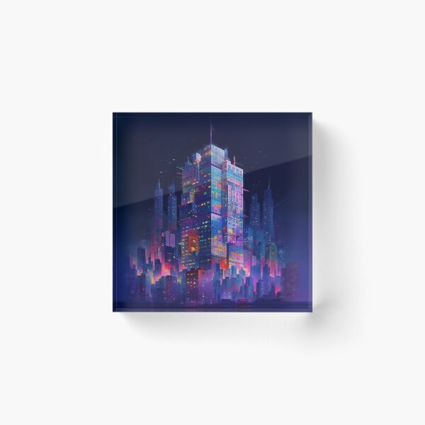 Item preview, Neon Nightscape designed and sold by PrintPulseInk.