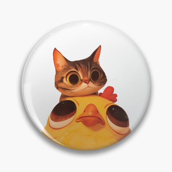 Item preview, Cat on Chicken Cartoon designed and sold by Bwittaya.