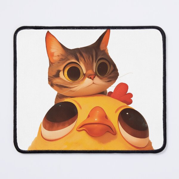 Item preview, Cat on Chicken Cartoon designed and sold by Bwittaya.