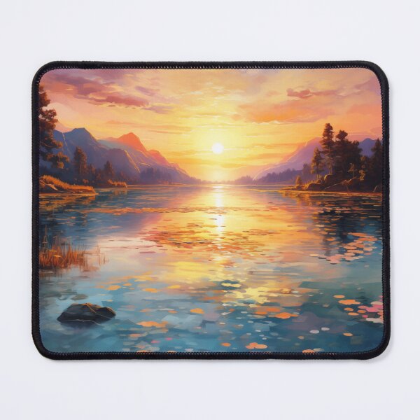 Item preview, Distant Sunrise: Vibrant Lake designed and sold by PrintPulseInk.
