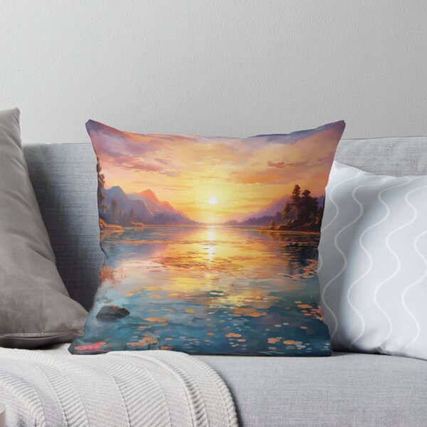 Item preview, Distant Sunrise: Vibrant Lake designed and sold by PrintPulseInk.