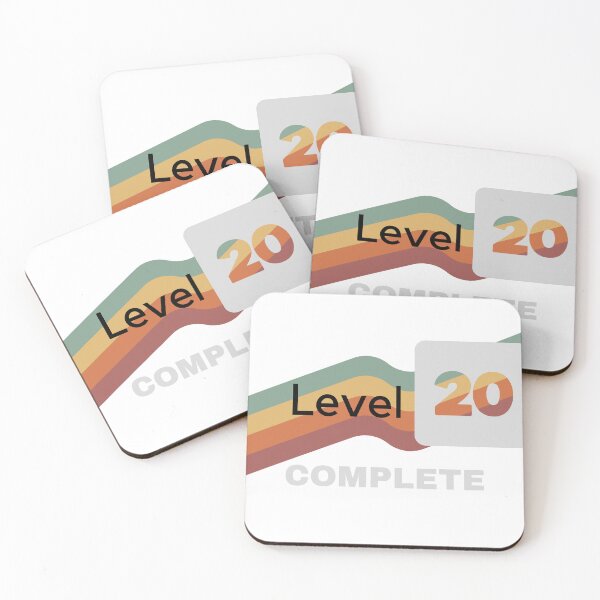 Item preview, Level 20 complete - 20th Anniversary or birthday celebration design designed and sold by PrettyPinkSkies.