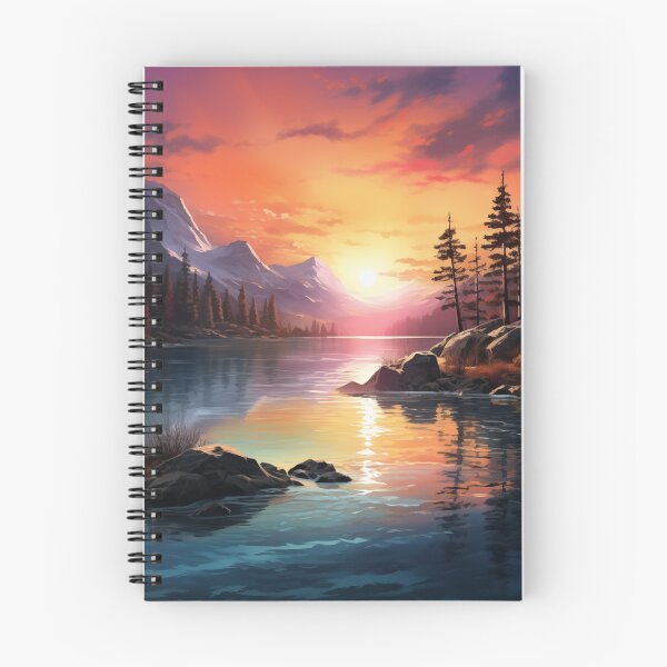 Item preview, Evening Glow on a Sunset Lake designed and sold by PrintPulseInk.