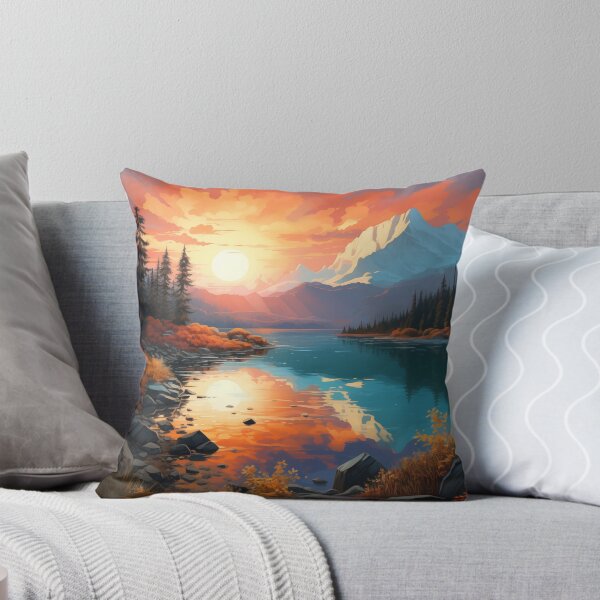 Item preview, Golden Sunrise Serene Lake designed and sold by PrintPulseInk.