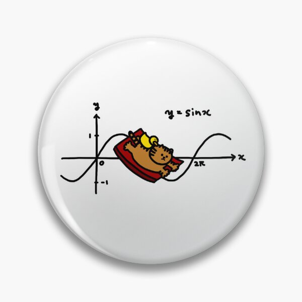 Item preview, a Cat and a Duck riding a sled on the sine graph designed and sold by superbaechoo.