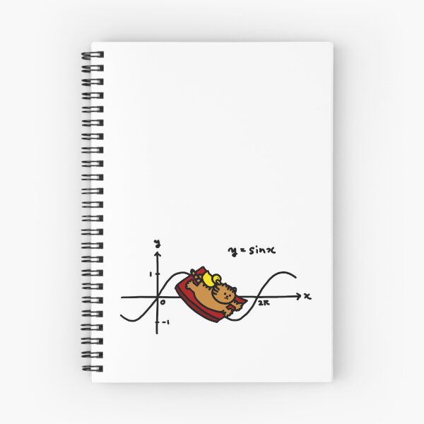 Item preview, un gato y un pato montando un trineo en el gráfico sinusoidal designed and sold by superbaechoo.