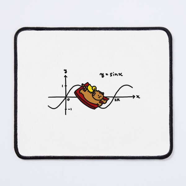 Item preview, a Cat and a Duck riding a sled on the sine graph designed and sold by superbaechoo.