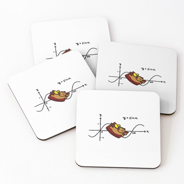 Item preview, a Cat and a Duck riding a sled on the sine graph designed and sold by superbaechoo.
