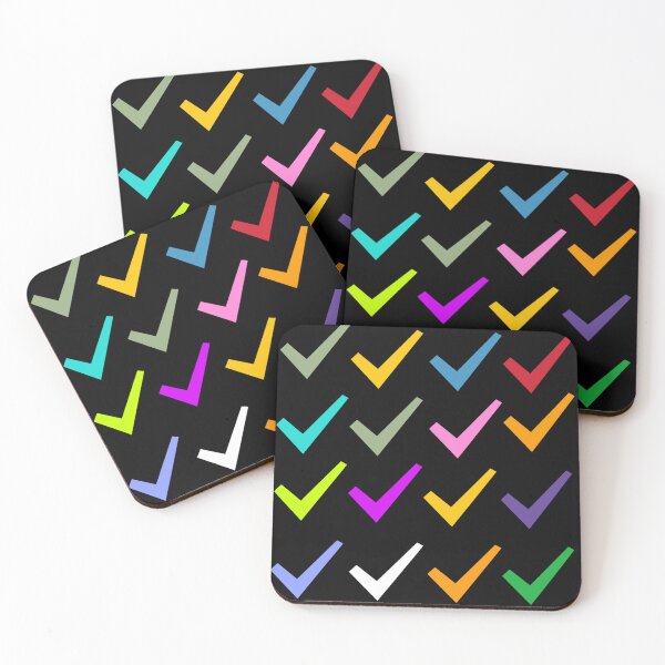 Item preview, Multicolored tick mark art customized  designed and sold by theparkfact0.