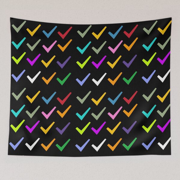 Item preview, Multicolored tick mark art customized  designed and sold by theparkfact0.