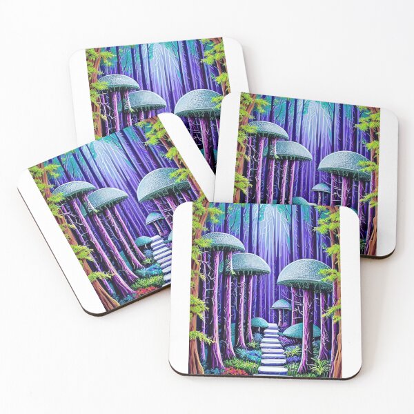 Item preview, Exotic Oasis: Vibrant Mushrooms and Towering Trees on an Alien Planet designed and sold by GrizzlyCollective.