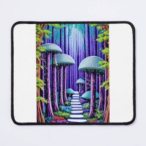 Item preview, Exotic Oasis: Vibrant Mushrooms and Towering Trees on an Alien Planet designed and sold by GrizzlyCollective.