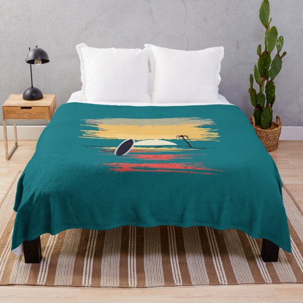 Item preview, t-shirt design featuring a sunset over the ocean with a surfboard silhouette in the foreground, detailed illustration, and watercolor style. designed and sold by ericrautenbach.