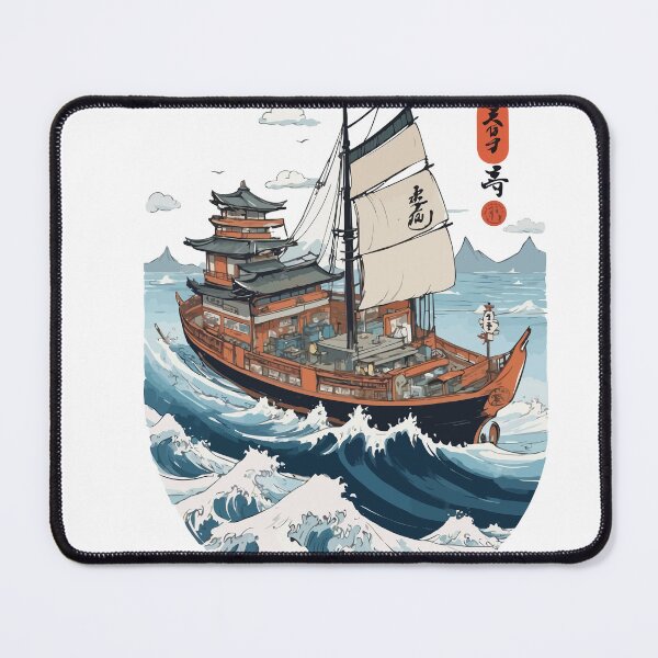Item preview, Japanese Art Aesthetic Captain Sailboat designed and sold by LuminOrb.