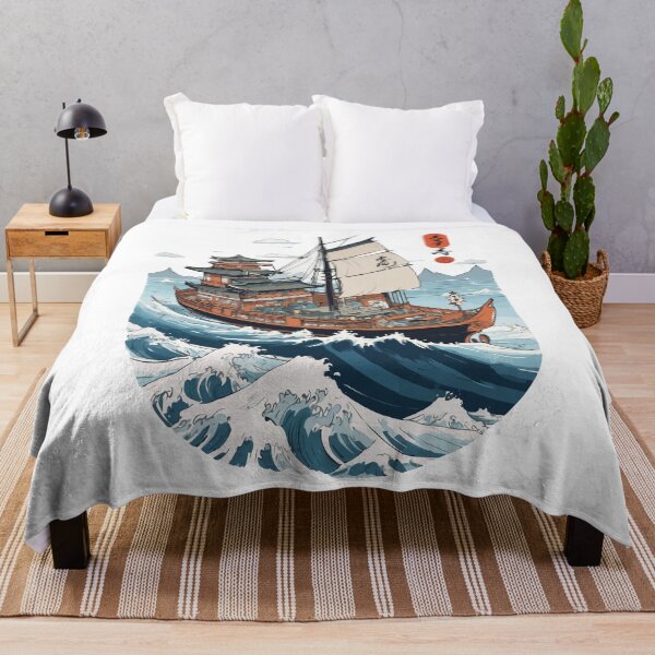 Item preview, Japanese Art Aesthetic Captain Sailboat designed and sold by LuminOrb.